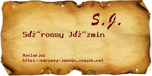Sárossy Jázmin névjegykártya